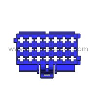 21 way female blue wire automotive connectors 1-967625-6