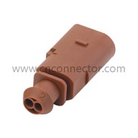 2 way male brown auto wire harness connectors manufacture for BMW