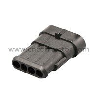 4 pin male waterproof auto connector black electric connectors and sealed waterproof auto plug 282106-1