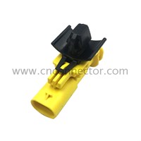 2 pin yellow auto wire harness connector with clip