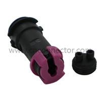 2 poles waterproof female automotive connector with Lock
